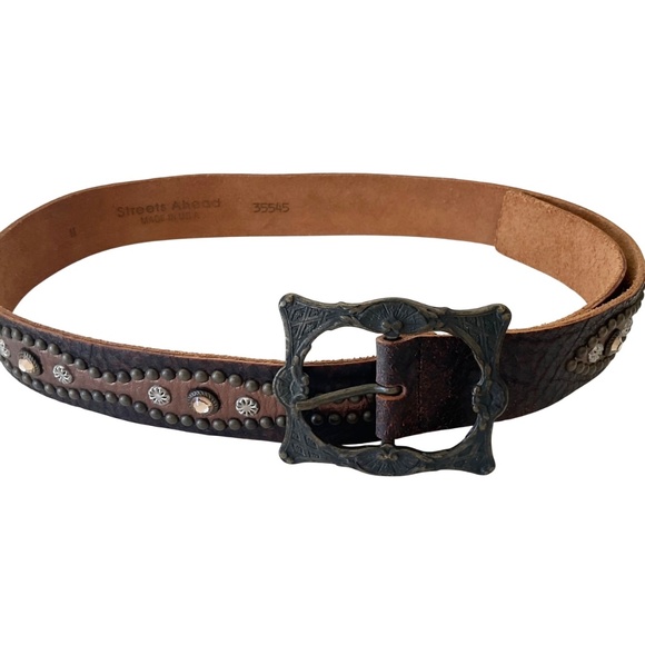 Streets Ahead brown studded boho belt - Picture 3 of 4